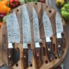 Handmade Damascus Steel Chef Set | Artisan Kitchen Tools