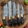 Handmade Damascus Steel Chef Set | Artisan Kitchen Tools