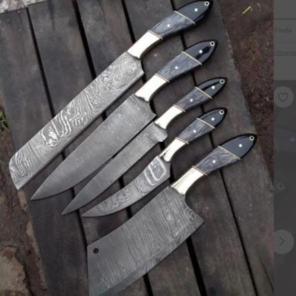 Handmade Damascus Steel Chef Tool Set | Artisan Kitchen Tools