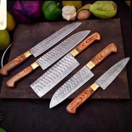 Handmade Damascus Steel Chef Tool Set | Artisan Kitchen Tools