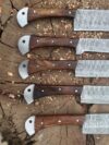 Handmade Damascus Steel Chef Set | Artisan Kitchen Tools