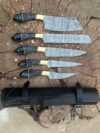 Handmade Damascus Steel Chef Set | Artisan Kitchen Tools