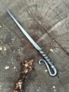 Handmade iron medieval cutlery set twisted handle