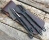 Handmade iron medieval cutlery set twisted handle