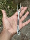 Handmade iron medieval cutlery set twisted handle