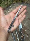 Handmade iron medieval cutlery set twisted handle